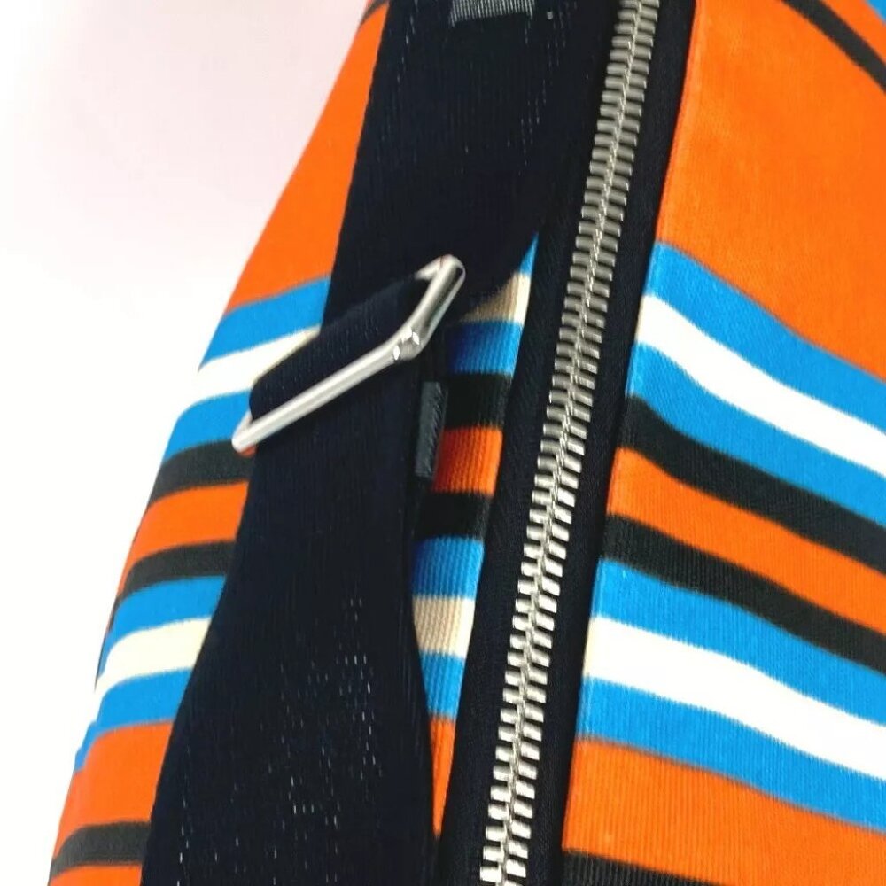 Auth PRADA 2VY007 stripe Triangle Bayadere bag crossbody Shoulder Bag - Picture 9 of 16